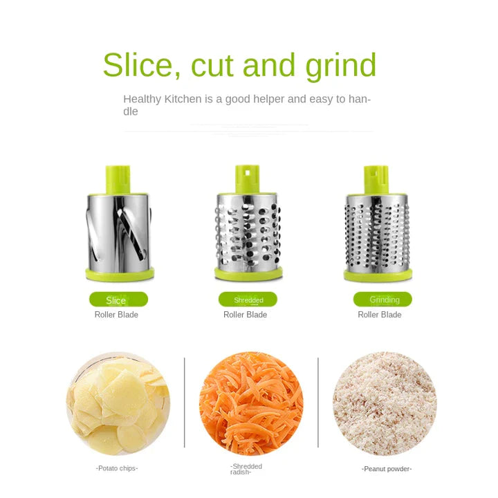 3-in-1 Rotary Drum Grater Kaddu Kash - Best Quality [FREE DELIVERY]