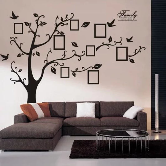 3d Acrylic Tree Photo Frame Wall Stickers Crystal Mirror Stickers Paste On Tv Background Wall Diy Family Frame Wall Decor